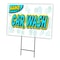 Signmission Hand Car Wash Yard Sign & Stake outdoor plastic coroplast window, C-2436 Hand Car Wash C-2436 Hand Car Wash - alternate 1